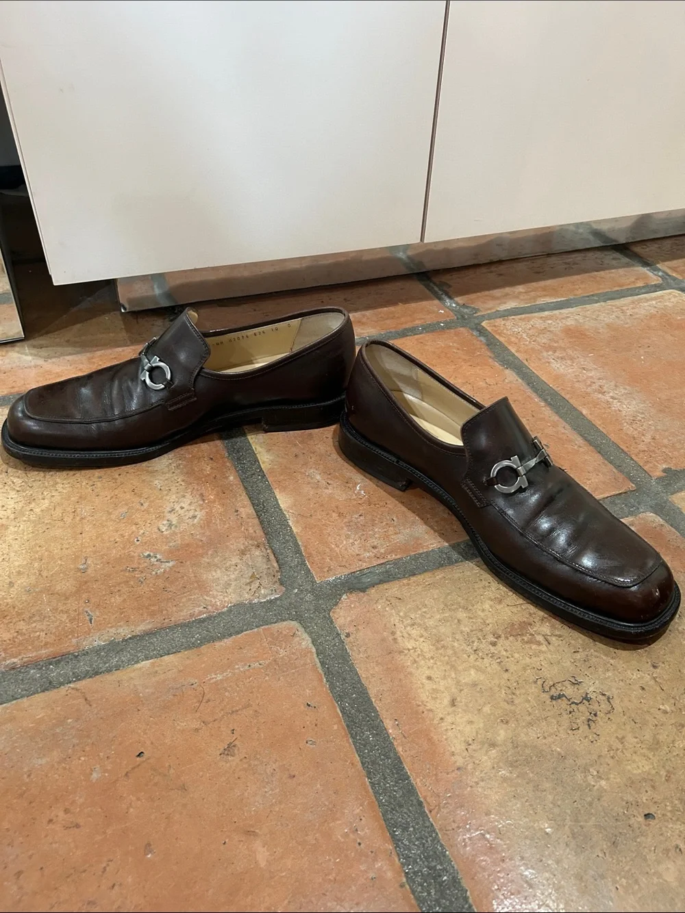 Salvatore Ferragamo Men's Brown Leather Bit Loafers